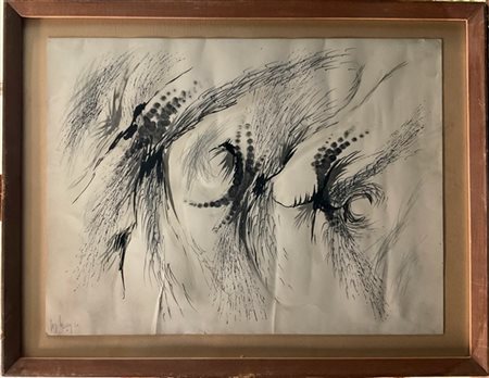 Jorge Piqueras "Ritmos semejantes" 1960
tecnica mista su carta
cm 36x48
firmata,