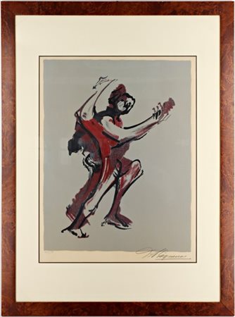 DAVID ALFARO SIQUEIROS "Senza titolo" 
litografia a colori
immagine cm 46x35
fir