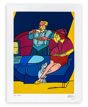 VALERIO ADAMI (1935) - Senza Titolo