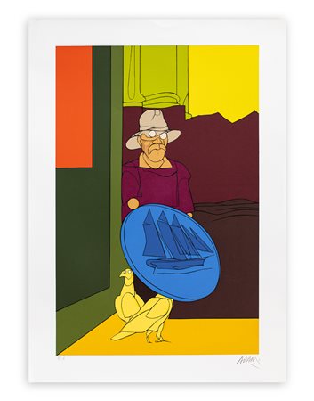 VALERIO ADAMI (1935) - Senza Titolo