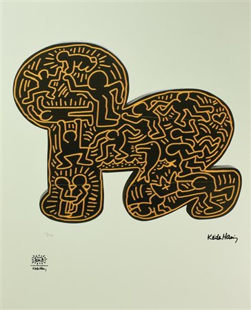 D'apres Keith Haring UNTITLED fotolitografia, cm 70x50; es. 111/150 firma in...