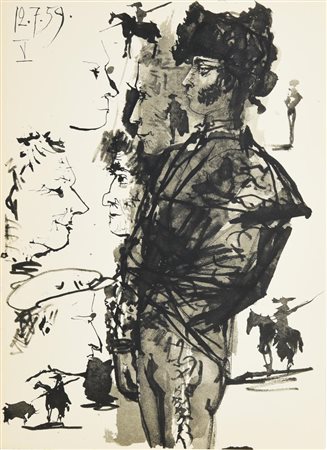 D'apres Pablo Picasso SENZA TITOLO stampa, cm 37,5x27