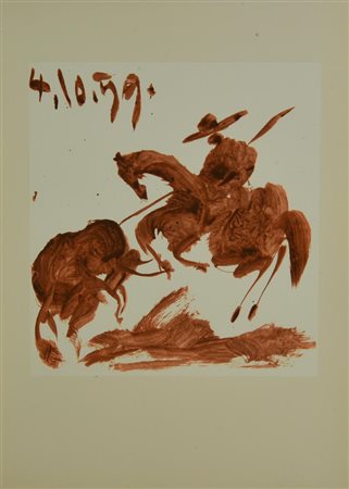 Da Pablo Picasso SENZA TITOLO stampa tipografica, cm 37x26,5