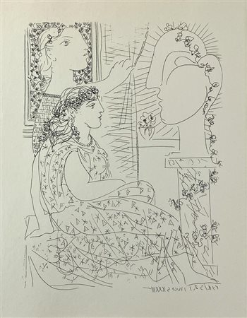 After Pablo Picasso SENZA TITOLO fotolitografia su carta, cm 28x21,5