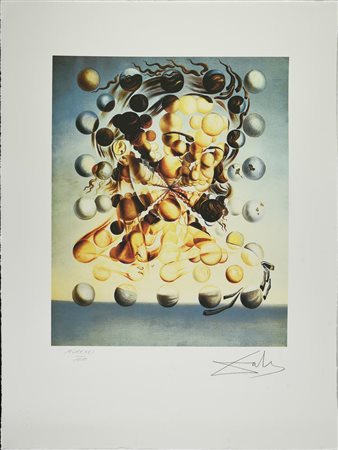 Da Salvador Dali' GALATEA DELLE SFERE stampa tipografica su carta cotone, cm...