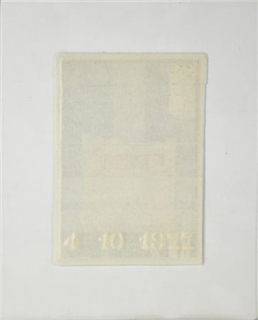 Enzo Bersezio BIOGRAFICO - 4 10 1977 tecnica mista su carta, cm 13,5x9,5 sul...