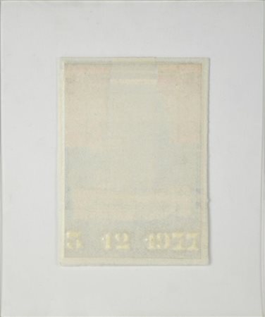 Enzo Bersezio BIOGRAFICO - 3 12 1977 tecnica mista su carta, cm 13,5x9,5 sul...