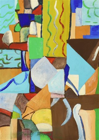 Paul Rene' SENZA TITOLO olio su tela applicata su cartone, cm 35x25 firma