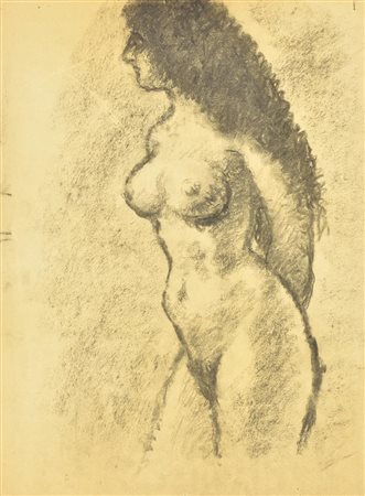 Enrico Allimandi NUDO FEMMINILE pastelli su carta, cm 50x38 L'opera presenta...