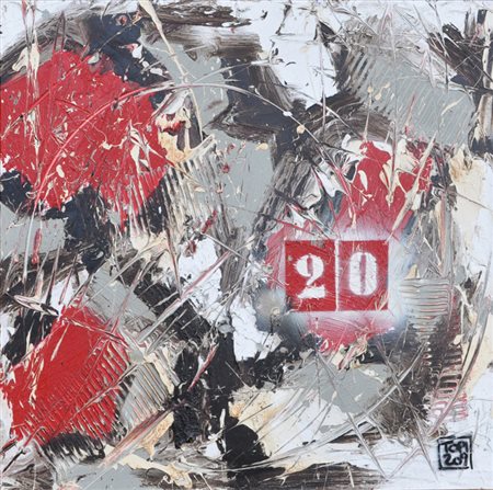 FILIPPO MARIA TOPI Senza titolo Olio su tela cm. 60x60 Firma in basso a...