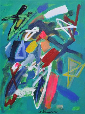 DINO LA BIANCA Il giardino segreto, 2012 Olio su tela cm. 70x50 Firma e data...