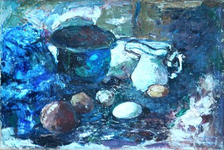 MARIO BUCCI Natura morta Olio su tela cm. 40x50 Firma in basso a destra