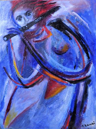 AMEDEO LANCI Senza titolo Olio su tela cm. 65x45 Firma in basso a destra...