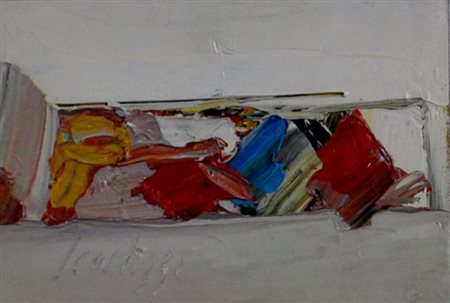 SERGIO SCATIZZI Natura morta Olio su tavola cm. 24x37 Firma in basso a sinistra