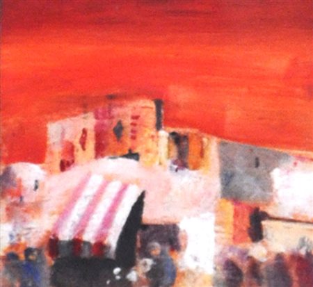 SALVATORE MAGAZZINI Senza titolo Olio su tavola cm. 19x20 Firma in basso a...