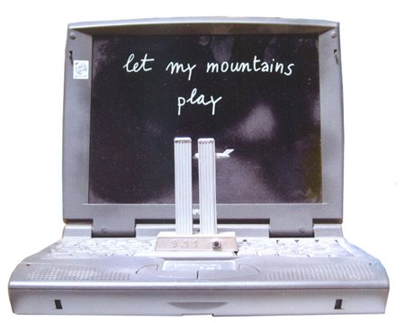 SARENCO 9.11.2001, 2001 Scrittura e assemblaggio su computer cm. 28x31x24...