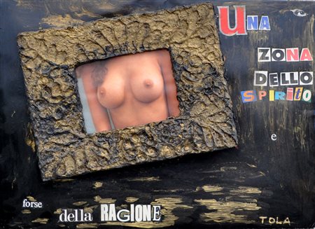 LUIGI TOLA Una zona dello spirito, anni ‘90 Collage e acrilici su cartone cm....