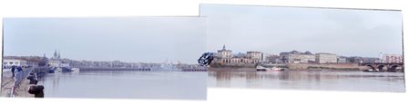 JULIEN BLAINE Bordeaux II, 1999 Fotografie assemblate cm. 11,5x49,5 Firma,...