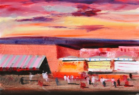 SALVATORE MAGAZZINI Senza titolo Olio su tavola cm. 50x70 Firma in basso a...