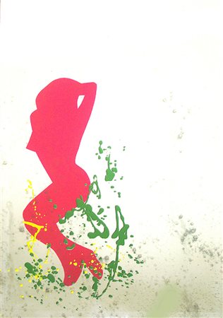 MARCO LODOLA Senza titolo Pellicola colorata e smalti su superficie...