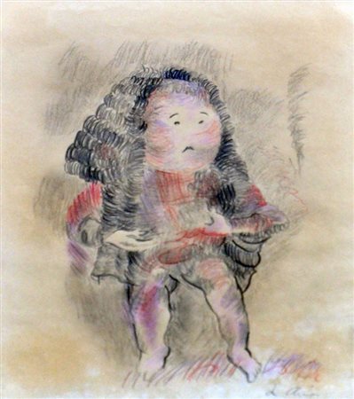 SANDRO CHIA Senza titolo, 1982 Matite colorate su carta cm. 33,5x23,5 Firma...