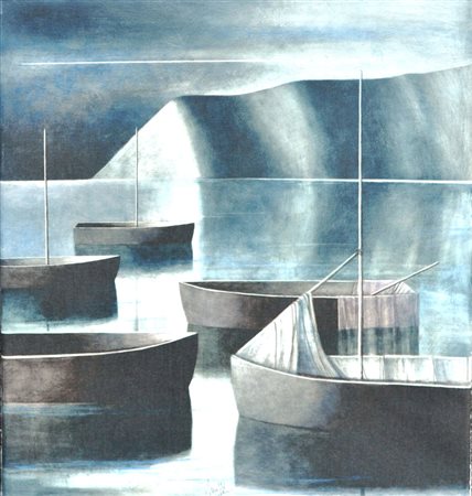 MARCELLO SCUFFI Paesaggio Serigrafia su tela – es. B.A.T (Bon à tirer) cm....