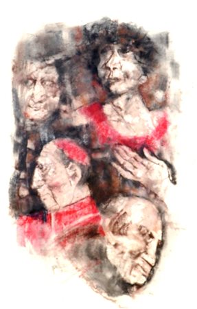 REMO SQUILLANTINI Senza titolo, 1992 Tecnica mista su carta cm. 55x35 Firma e...