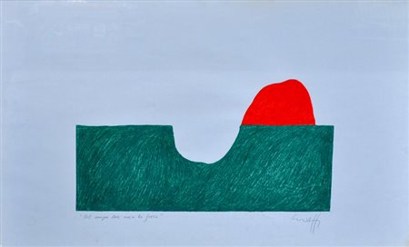 GIANNI RUFFI Dal campo deve uscire la fossa, 1967 Tecnica mista su carta cm....