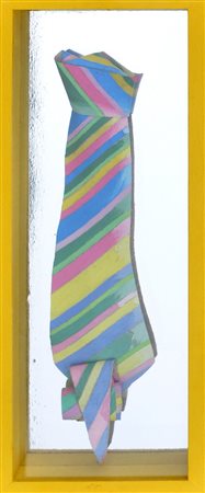 UMBERTO BUSCIONI Specchio delle mie brame, 1995 Cravatta dipinta a olio...