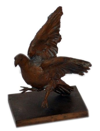 GIACOMO MANZÚ Colomba Bronzo h. cm. 26,5 Firma entro un marchio dell’ala...