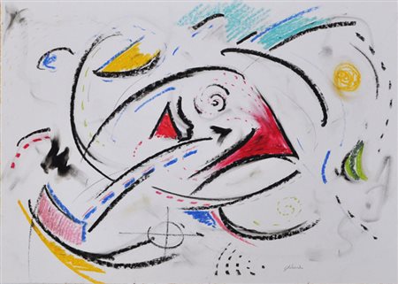 G. GHIBAUDO Senza titolo Tecnica mista su cartoncino cm. 35x50 Firma in basso...