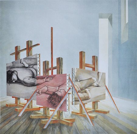 FABRIZIO CLERICI Senza titolo Litografia a colori – es. 123/125 cm. 70x70...