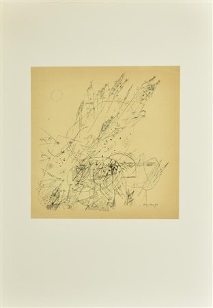 Corneille VISI NELLA CITTA' litografia su carta (d'apres), cm 52x37 firma e...