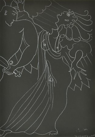 Sebastian LA FIN D' HERMAPHRODITE serigrafia su carta, cm 35x50; es. 2/85...