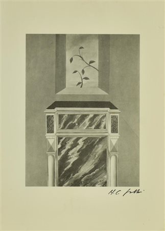 Aldo Fallai ALTARE litografia su carta, cm 48x35; es. H.C. firma e firma in...