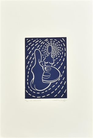 Giovanni Boffa LA COLAZIONE linoleumgrafia su carta, cm 48,5x33,5; es. 19/30...