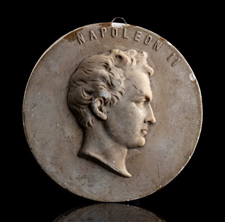 Placca in Gesso con Napoleone II Inizi del XIX secolo Diametro: 11 cm Lievi...