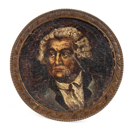 Ritratto di Mirabeaux Inizi del XIX secolo olio su tavola Diametro: 11 cm In...