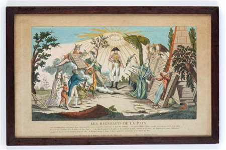 Napoleone e i successi della Pace 52x34 Stampa policroma in cornice lignea