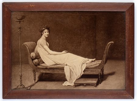 Ritratto di Madame Recamier 38,5x53 Ritratta stesa su una dormoeuse, tratto...