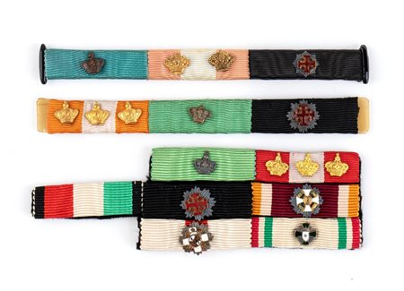 Lotto di 3 nastrini metà XX sec. Interessante lotto di nastrini da petto con...