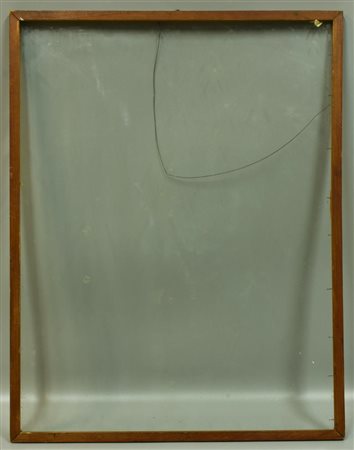 CORNICE IN LEGNO completa di vetro cm 69x52, luce cm 66,5x49 Graffi e abrasioni
