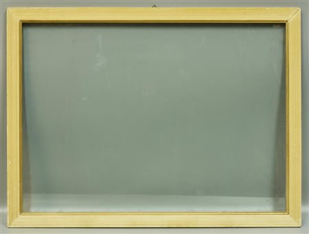 CORNICE IN LEGNO completa di vetro cm 52x70,5, luce cm 45x62 Graffi e lievi...