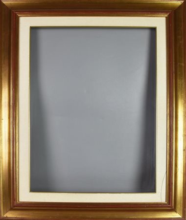 CORNICE IN LEGNO completa di vetro e passepartout cm 93x73,5, luce cm 68x48...