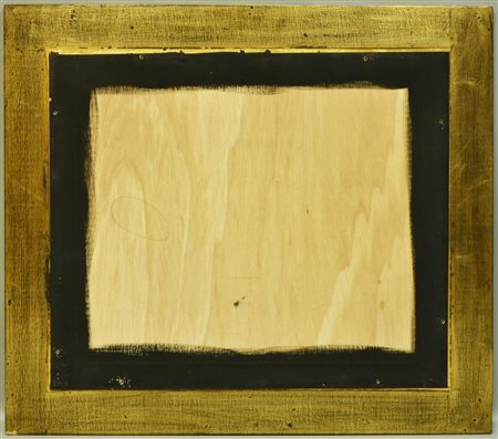 CORNICE DI FONDO in legno dorato cm 76x86, luce cm 59x70 Lievi difetti