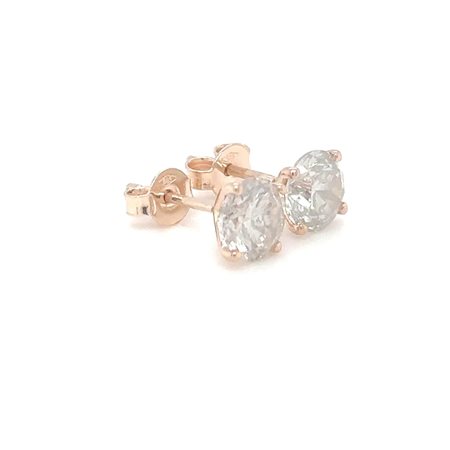 ORECCHINI IN ORO ROSA 1.17 GR CON DIAMANTI 2.03 CT I-J I1 - ER40206