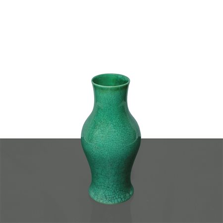 Vaso dinastia Qing in porcellana incrinata verde