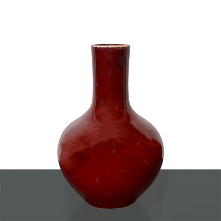 Vaso in porcellana cinese sangue di bue, Nineteen° secolo