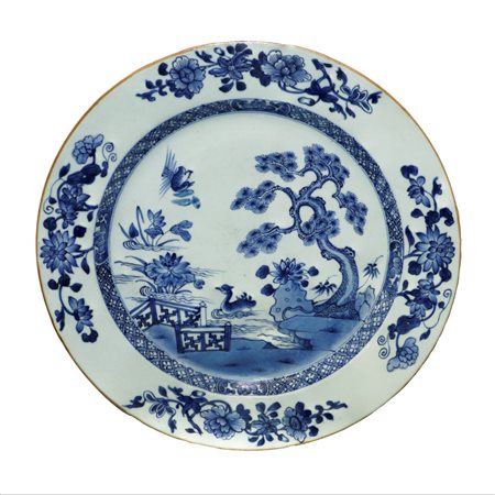 Piatto cinese in ceramica del Periodo Kangxi, XVII/XVIII