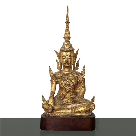 Antica scultura di Buddha thailandese, 20° secolo